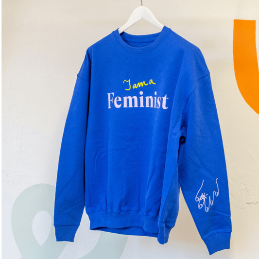 Super Oversize Unisex Sweatshirt: "I am a Feminist"